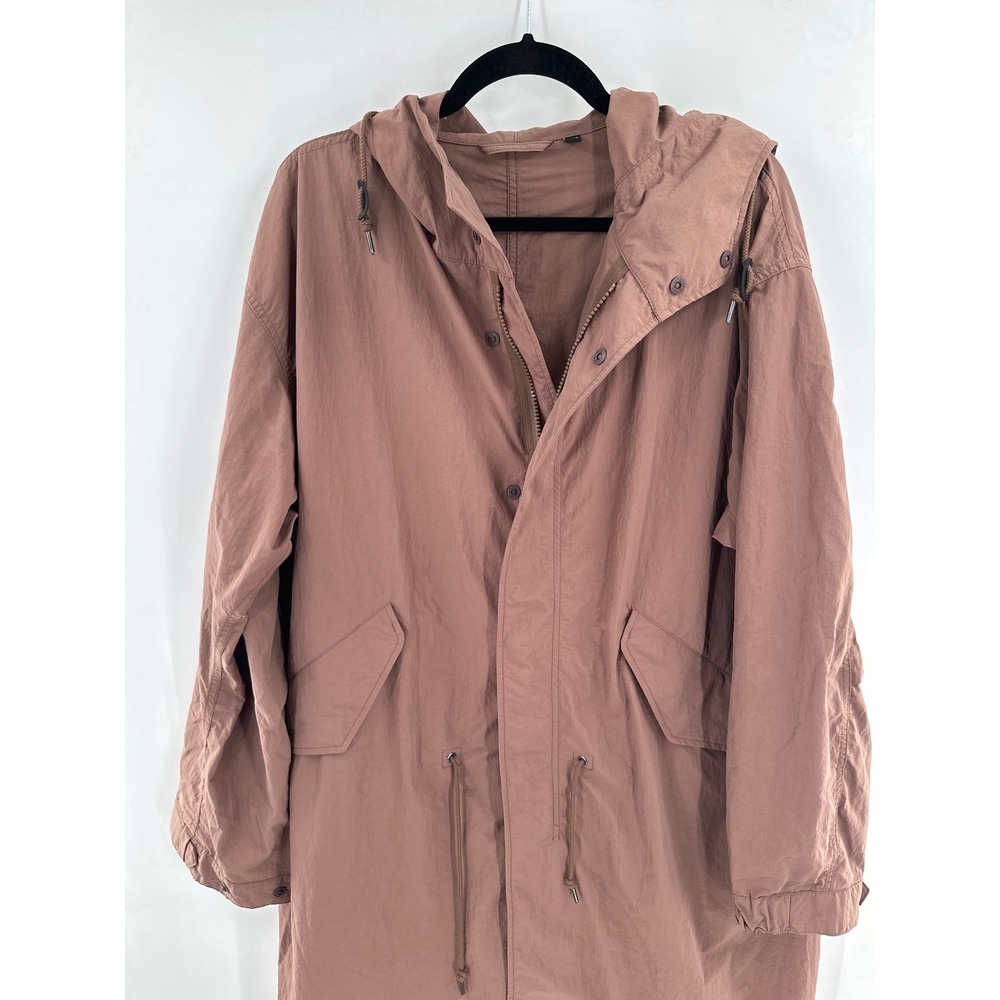 Uniqlo Hooded Parka Jacket Lightweight Drawstring Coat - Picture 3 of 6
